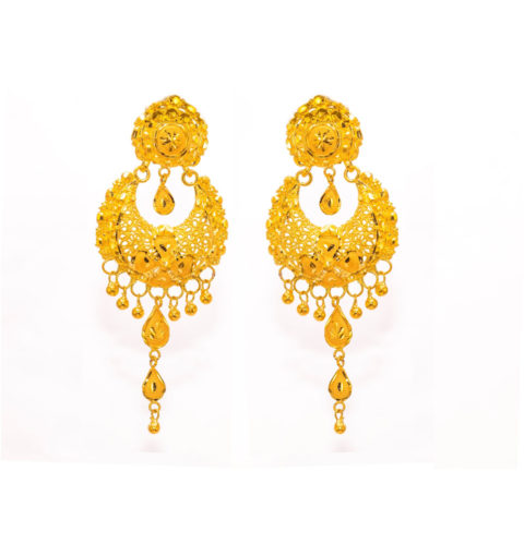traditional gold earring in nepal.