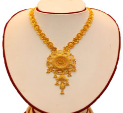 Traditional Gold Necklace in Nepal.