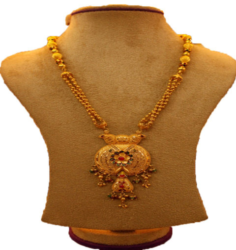 handmade gold necklaces in Nepal.
