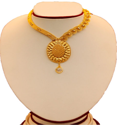 beautiful handmade gold necklace.
