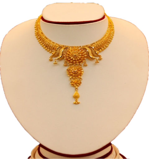 handmade Nepali gold necklace.