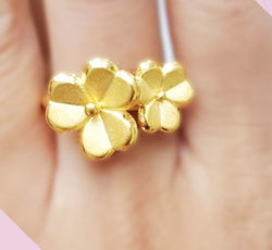 double flower ring