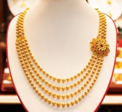 Flower Gold Necklace in Nepal